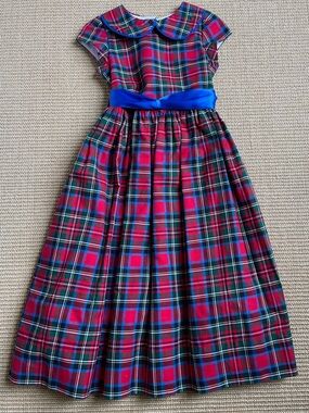Bailey Boys red green blue plaid Christmas dress 4